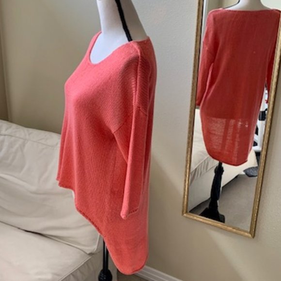 Tart Hi Lo Coral Sweater - Picture 2 of 7